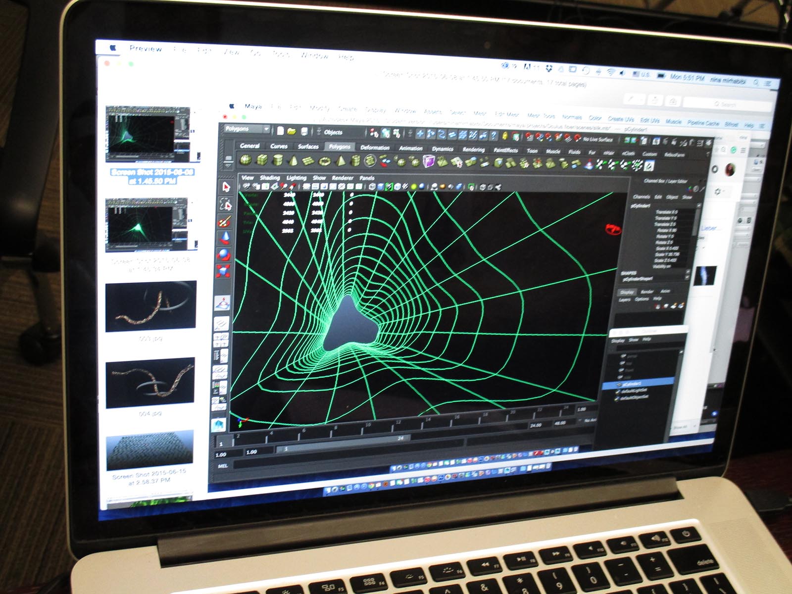 An internal visualization of fabric structure